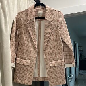 Liverpool Beige and Brown Plaid Blazer XS
